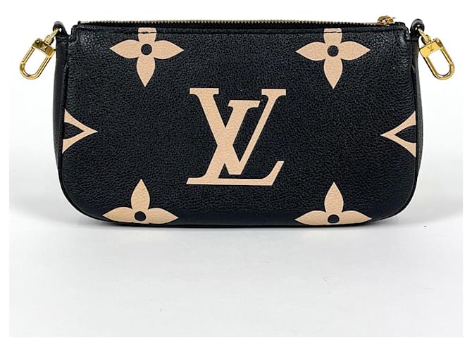 Louis Vuitton Monogram Empreinte Multi Pochette Accessoires Nero Beige - vista 9