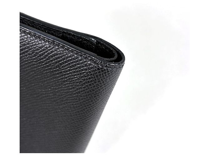 Cartera compacta de dos pliegues Hermès Bearn Negro - vista 3