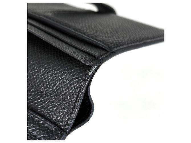 Cartera compacta de dos pliegues Hermès Bearn Negro - vista 5