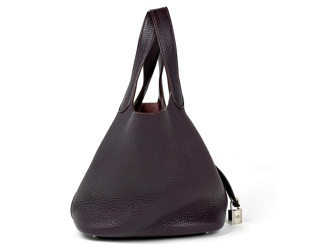 Hermès Borsa Hermes Picotin Lock Mini Bag in Raisin Bordò - vista 4