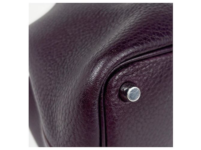 Hermès Borsa Hermes Picotin Lock Mini Bag in Raisin Bordò - vista 6