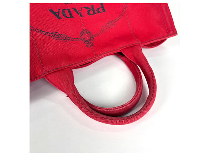 Prada Canapa Tote Bag Rot - Ansicht 7