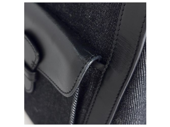 Borsa tote in denim nero Christian Dior - vista 5