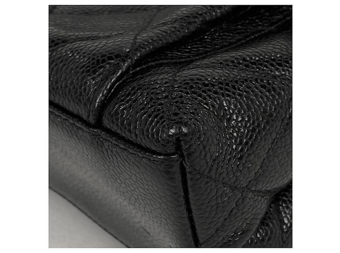 Borsa Tote Chanel in pelle di vitello martellata nera Nero - vista 3