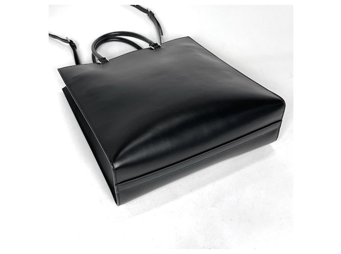 Borsa Tote in pelle nera Prada Nero - vista 2