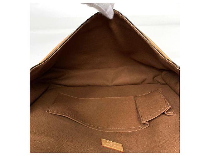 Borsa a Spalla Louis Vuitton Messenger GM Bosphore Marrone Monogramma - vista 7