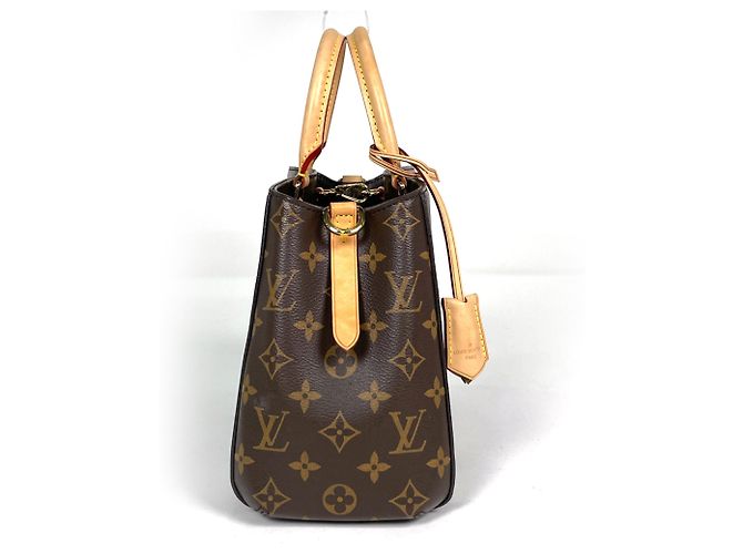 Borsa Louis Vuitton Montaigne BB Marrone - vista 4