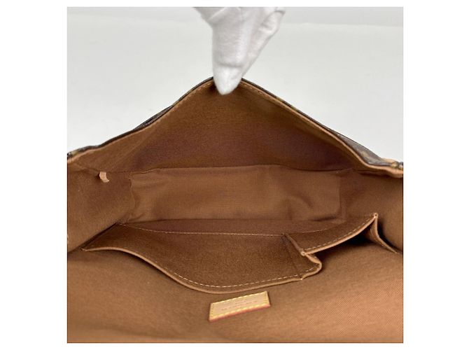 Borsa a Spalla Louis Vuitton Messenger PM Bosphore Marrone - vista 7