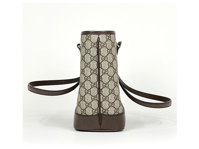 Ophidia Borsa Tote Gucci Double G Medium Marrone - vista 4