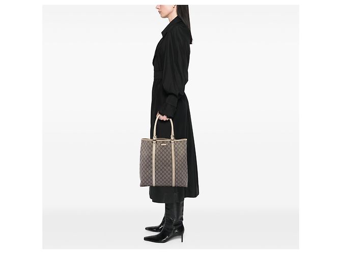 Tote verticale Gucci Beige GG Supreme Joy - vista 6