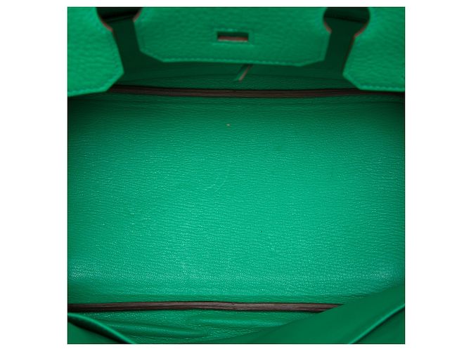 Hermès Green Clemence Birkin Retourne 30 D'oro Verde - vista 4