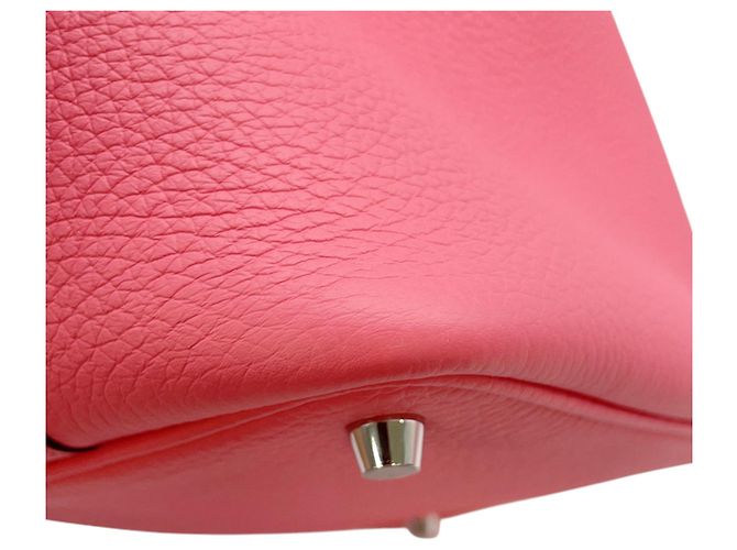 Hermès Picotin Lock 18 in pelle Clemence rosa - vista 7