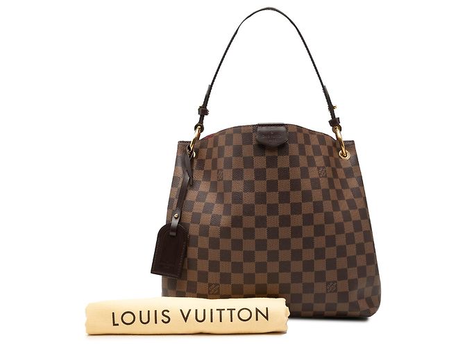 Louis Vuitton Marrone Damier Ebene Graceful PM - vista 7