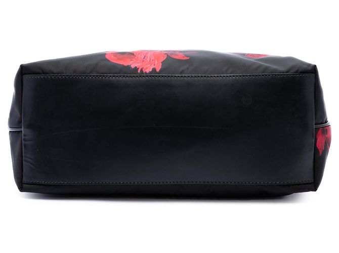 Borsa a Spalla Prada Black Tessuto Stampato Rose Nero - vista 3
