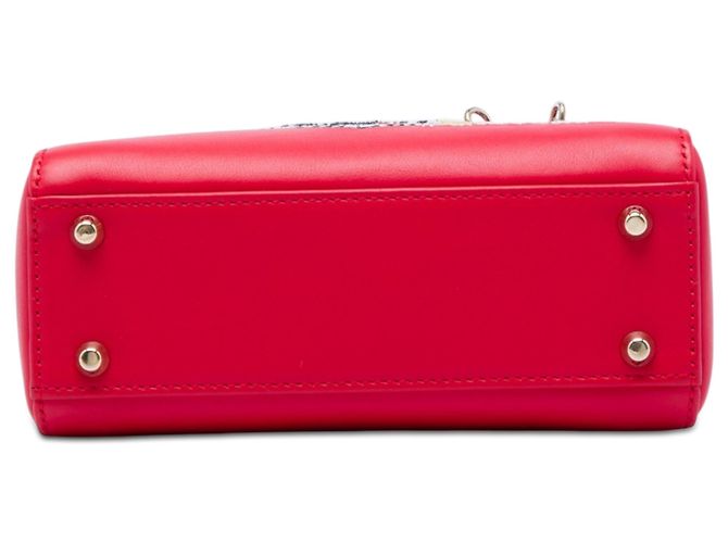 Dior Red Niki De Saint Phalle Mini Calfskin Lady Dior - view 3