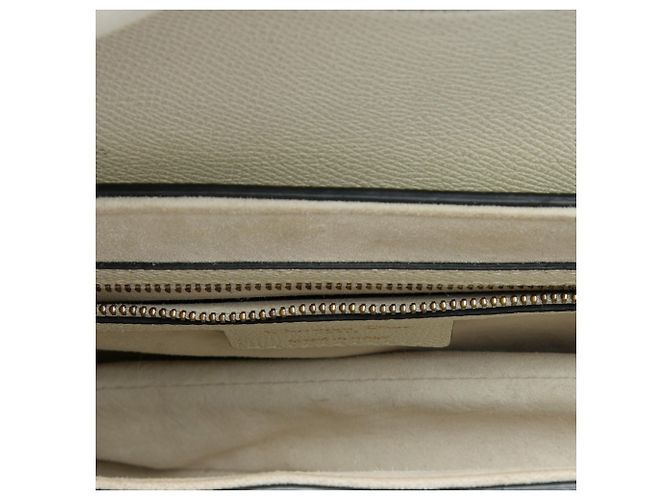 Sac Saddle en cuir de veau grainé blanc Dior - vue 4