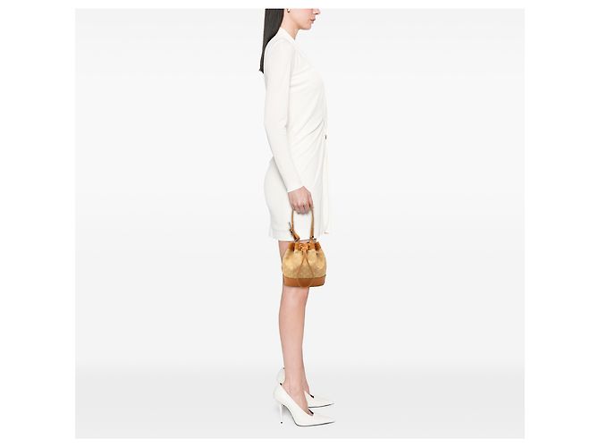 Louis Vuitton Beige Monogram Mini Lin Noelie - vista 6