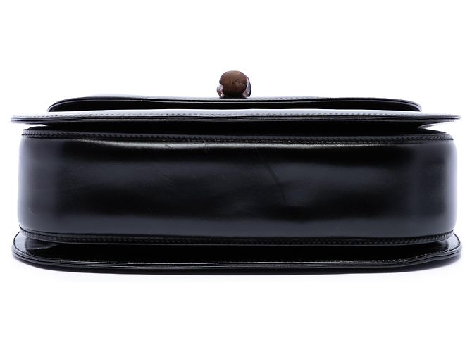 Gucci Schwarzes Kalbsleder Bamboo Night - Ansicht 3