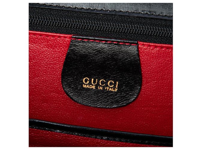 Gucci Schwarzes Kalbsleder Bamboo Night - Ansicht 5
