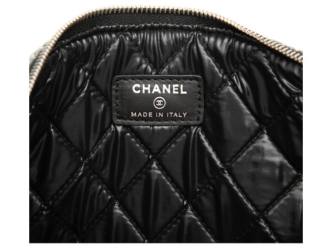 Clutch Chanel Gray Large Tweed Deauville O Case Marrone - vista 5