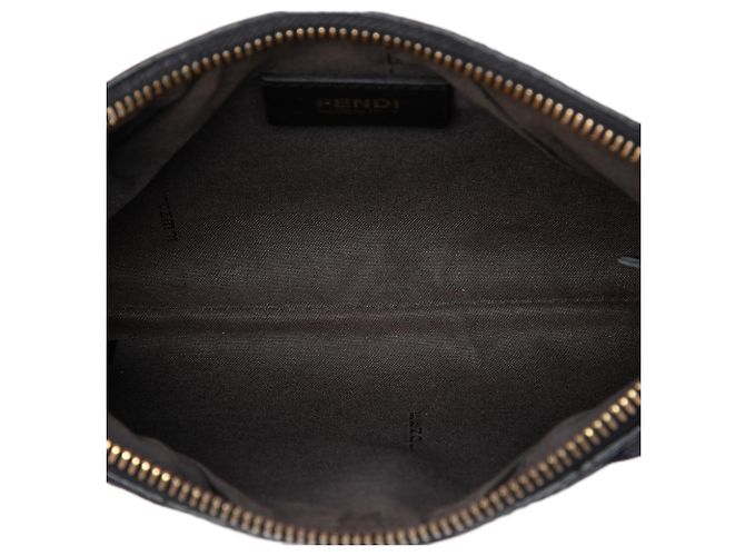 Fendi Zucchino Canvas Chain Pochette in Grau - Ansicht 4