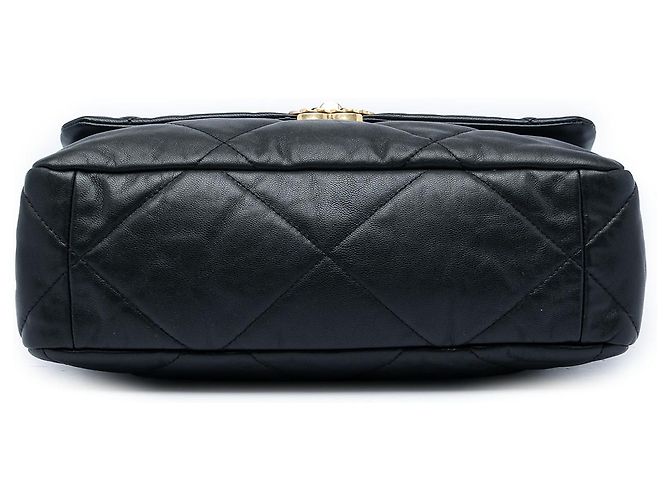 Chanel Black Large Lambskin 19 Flap Schwarz - Ansicht 3