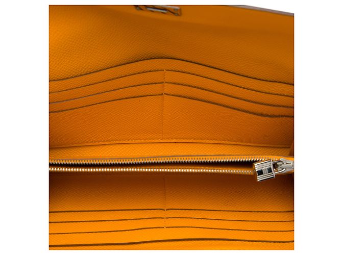 Cartera Kelly Longue en piel Epsom Naranja Hermès - vista 4