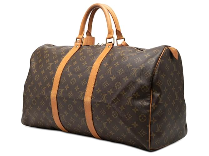 Louis Vuitton Marrone Monogram Keepall 50 - vista 2