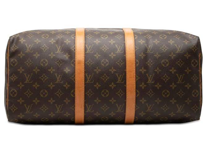 Louis Vuitton Marrone Monogram Keepall 50 - vista 3