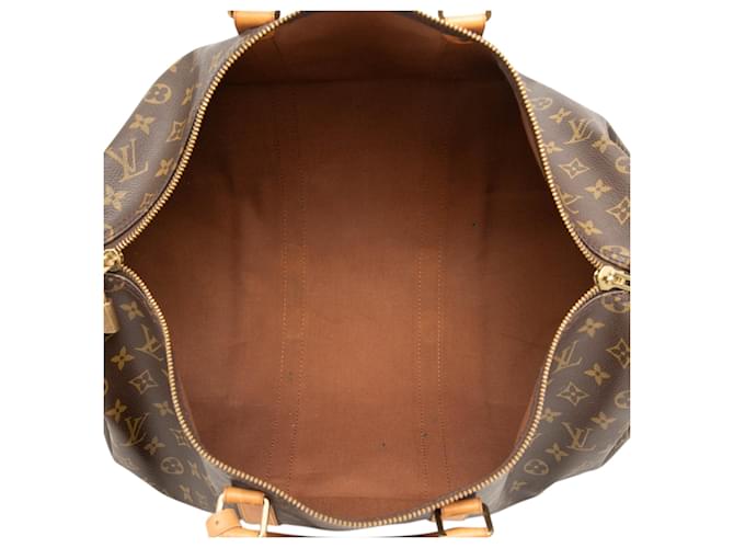 Louis Vuitton Marrone Monogram Keepall 50 - vista 4
