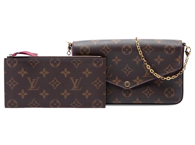 Louis Vuitton Pochette Felicie Monogram Marrone - vista 7
