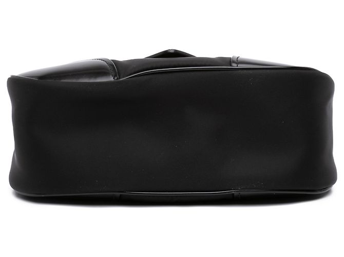 Borsa Prada Black Re Nylon e pelle di vitello lucida Re Edition 2002 Moon Nero - vista 3