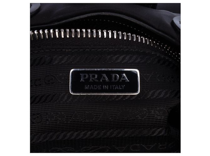 Borsa Prada Black Re Nylon e pelle di vitello lucida Re Edition 2002 Moon Nero - vista 5