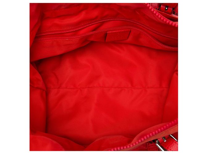 Borsa Satchel Gucci Red GG Nylon Rosso - vista 4