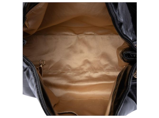 Tote Chanel Black Crinkled Patent Rodeo Drive Nero - vista 4