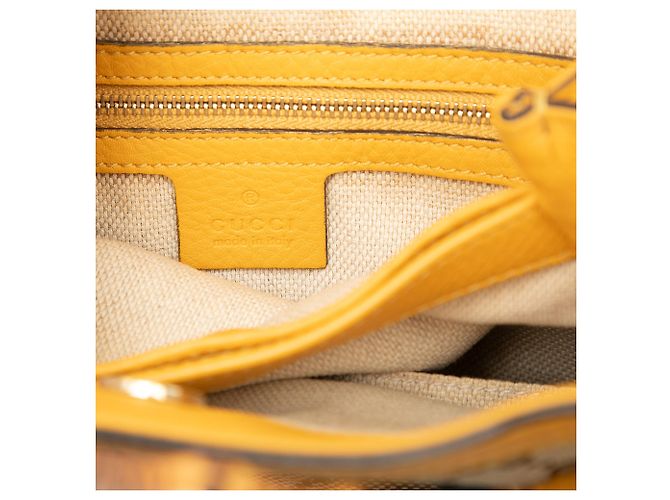 Borsa Tote Gucci Beige GG Canvas Bamboo Diana con Manico Superiore - vista 5