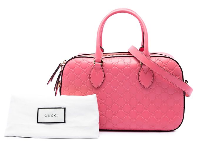 Borsa Gucci Pink Guccissima Rosa - vista 7