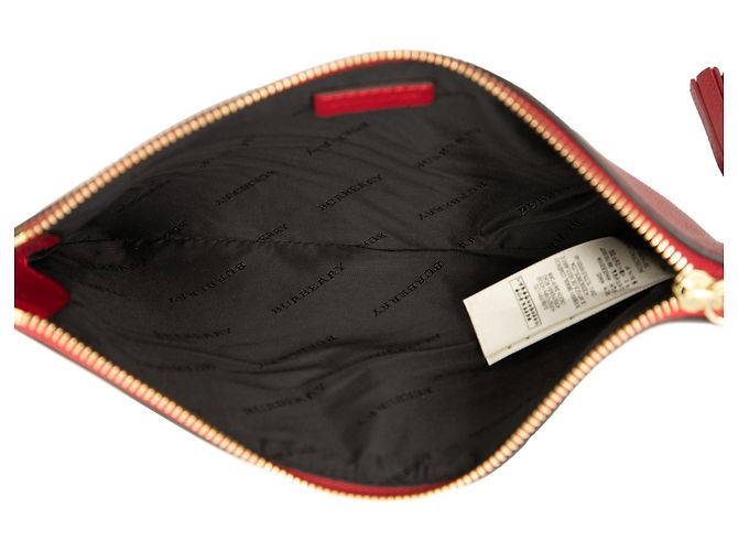 Borsa a tracolla Burberry Red in vernice con nappa Rosso - vista 4