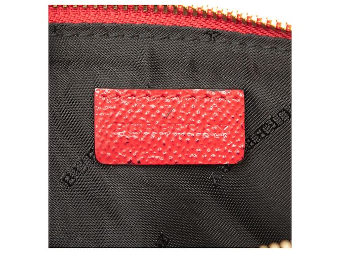 Borsa a tracolla Burberry Red in vernice con nappa Rosso - vista 5