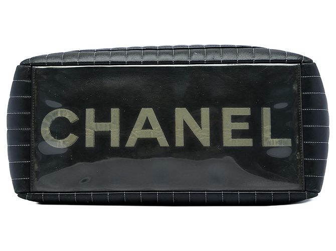 Tote Chanel Black Large Lambskin Vertical Quilted Mademoiselle Negro - vista 3