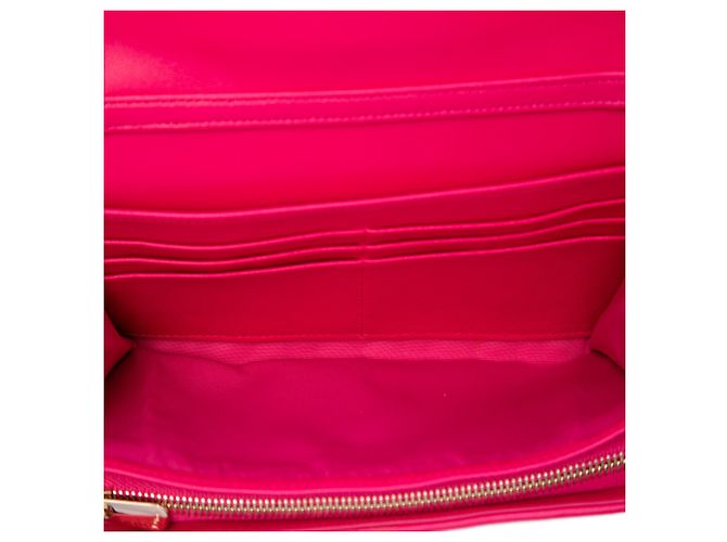 Portafoglio con catena Lady Dior in agnello Cannage rosa di Dior - vista 4