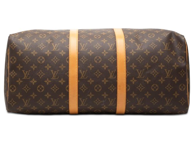 Louis Vuitton Marrone Monogram Keepall 50 - vista 3