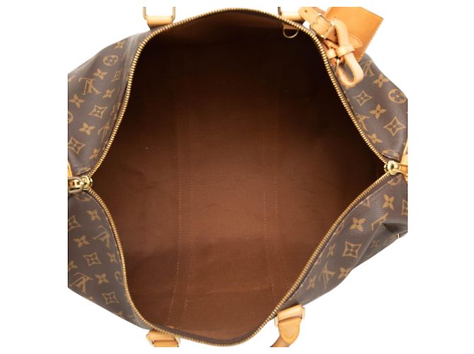 Louis Vuitton Marrone Monogram Keepall 50 - vista 4