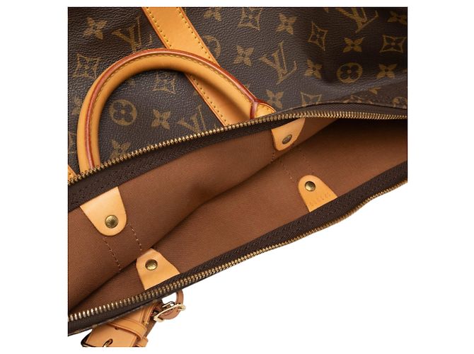 Louis Vuitton Marrone Monogram Keepall 50 - vista 6