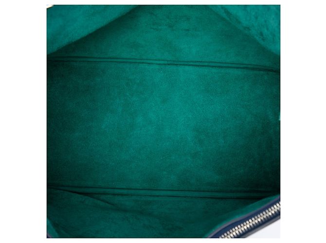 Borsa Tote Prada Blue Medium Soft Calf Galleria Double Zip Blu scuro - vista 4
