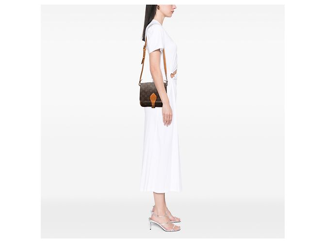 Louis Vuitton Marrone Monogram Cartouchiere MM - vista 6