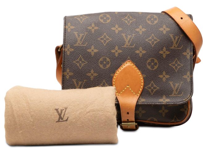 Louis Vuitton Marrone Monogram Cartouchiere MM - vista 7