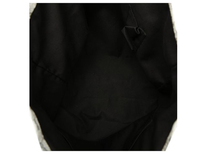 Gucci Tote aus grauem GG Canvas mit Web-Streifen Braun - Ansicht 4