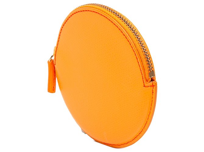Porta-moedas Le Pitchou em couro laranja Jacquemus com alça - vista 2