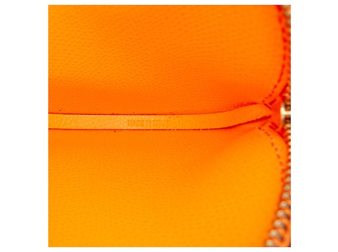 Porta-moedas Le Pitchou em couro laranja Jacquemus com alça - vista 4